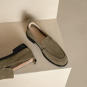 Sapato Mocassim de Couro Suede Menen